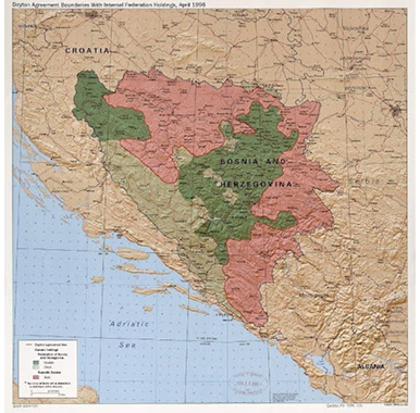 Dayton Agreement Boundaries, c. 1996